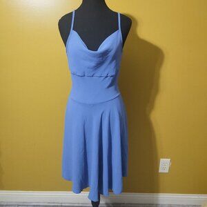NWT See You Monday Strappy Cowl Neck Fit & Flare Dress M Y2K Coastal Feminine